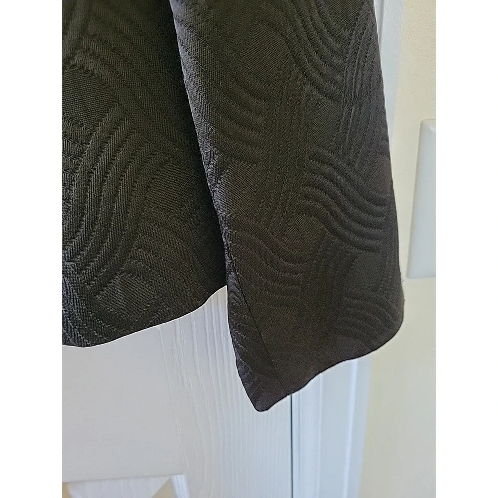 Kasper Jacket Blazer Size 16‎ Black Long Sleeve 4 Button Lined Quilted Business